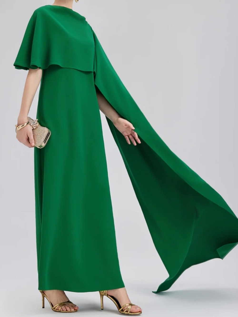 Rich Radi Q’s Emerald Shawl-Tie Evening Gown NWT - Picture 16 of 16